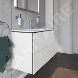 Duravit L-Cube - Meuble sous lavabo 550x820x391 mm, 2 tiroirs, blanc mat LC625701818