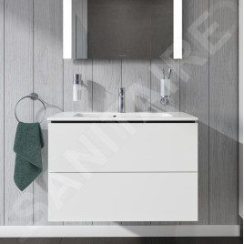 Duravit L-Cube - Meuble sous lavabo 550x820x391 mm, 2 tiroirs, blanc mat LC625701818