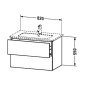 Duravit L-Cube - Meuble sous lavabo 550x820x481 mm, 2 tiroirs, graphite mat LC624104949 Duravit L-Cube - Meuble sous lavabo 550x820x481 mm, 2 tiroirs, graphite mat LC624104949