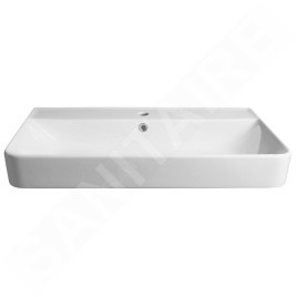 Sapho Gali - Lavabo 80x48 cm, avec trop-plein, trou pour robinetterie, blanc TU0174