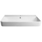 Sapho Gali - Lavabo 80x48 cm, avec trop-plein, trou pour robinetterie, blanc TU0174 Sapho Gali - Lavabo 80x48 cm, avec trop-plein, trou pour robinetterie, blanc TU0174