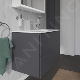 Duravit L-Cube - Meuble sous lavabo 550x820x481 mm, 2 tiroirs, graphite mat LC624104949