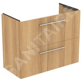 Ideal Standard i.Life S - Meuble sous lave-mains, 800x375x630 mm, 2 tiroirs, chêne T5295NX