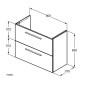 Ideal Standard i.Life S - Meuble sous lave-mains, 800x375x630 mm, 2 tiroirs, chêne T5295NX Ideal Standard i.Life S - Meuble sous lave-mains, 800x375x630 mm, 2 tiroirs, chêne T5295NX