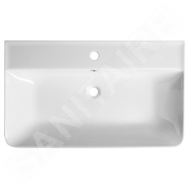 Sapho Gali - Lavabo 80x48 cm, avec trop-plein, trou pour robinetterie, blanc TU0174