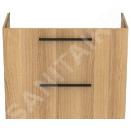Ideal Standard i.Life S - Meuble sous lave-mains, 800x375x630 mm, 2 tiroirs, chêne T5295NX
