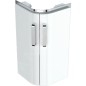 Geberit Selnova Compact - Meuble pour lavabo, 425x330x604 mm, 2 portes, blanc brillant / blanc mat 501.484.00.1 Geberit Selnova Compact - Meuble pour lavabo, 425x330x604 mm, 2 portes, blanc brillant / blanc mat 501.484.00.1