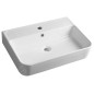 Sapho Gali - Lavabo, 60x42 cm, avec trop-plein, trou pour robinet, blanc TU0177 Sapho Gali - Lavabo, 60x42 cm, avec trop-plein, trou pour robinet, blanc TU0177