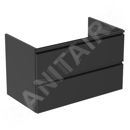 Ideal Standard Tesi - Meuble sous lavabo, 800x440x490 mm, noir T0051ZT