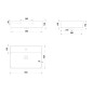 Sapho Gali - Lavabo, 60x42 cm, avec trop-plein, trou pour robinet, blanc TU0177 Sapho Gali - Lavabo, 60x42 cm, avec trop-plein, trou pour robinet, blanc TU0177