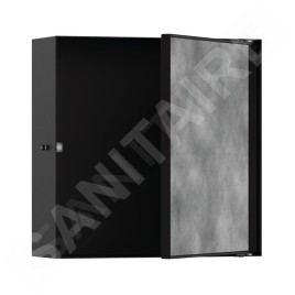 Hansgrohe XtraStoris Rock - Niche murale, avec porte, 300x300x100 mm, noir mat 56085670