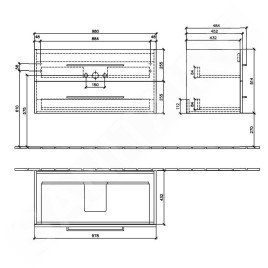 Villeroy & Boch Avento - Meuble sous lavabo 980x514x452 mm, deux tiroirs, Oak Kansas A89200RH