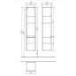 Villeroy & Boch Subway 2.0 - Armoire haute, 1650x370x350 mm, charnières à droite, Glossy White A71010DH