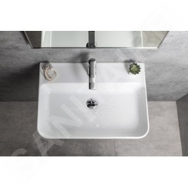 Sapho Gali - Lavabo, 60x42 cm, avec trop-plein, trou pour robinet, blanc TU0177