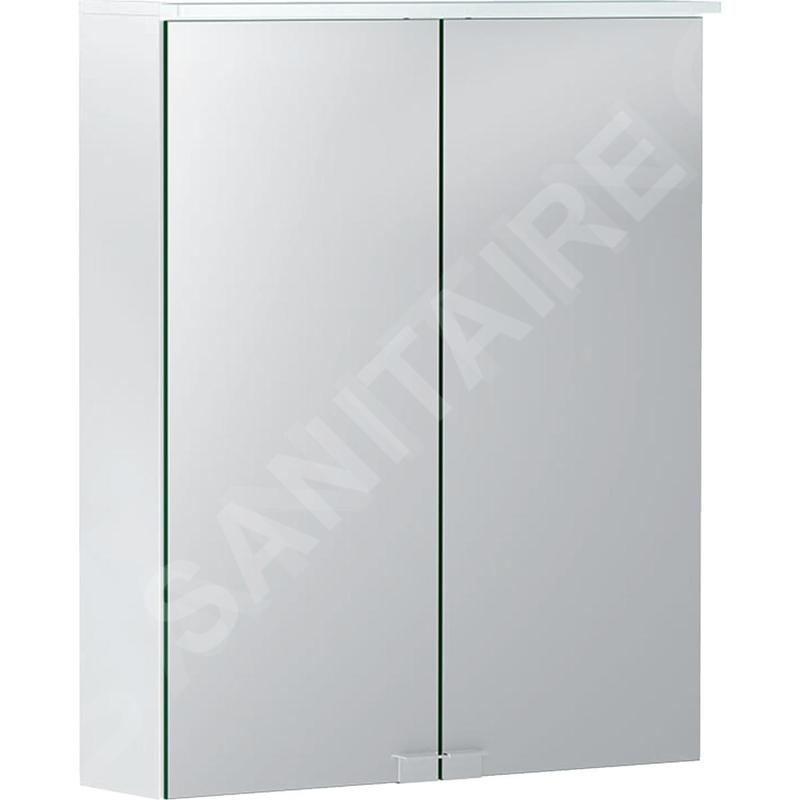 Geberit Option - Armoire de toilette avec éclairage, 560x675x180 mm, blanc 500.258.00.1