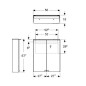 Geberit Option - Armoire de toilette avec éclairage, 560x675x180 mm, blanc 500.258.00.1