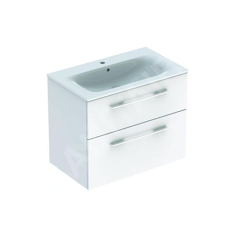 Geberit Selnova Square - Meuble-vasque 635x788x480 mm, avec vasque, 2 tiroirs, blanc brillant 501.240.00.1 Geberit Selnova Square - Meuble-vasque 635x788x480 mm, avec vasque, 2 tiroirs, blanc brillant 501.240.00.1