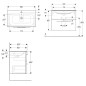 Geberit Selnova Square - Meuble-vasque 635x788x480 mm, avec vasque, 2 tiroirs, blanc brillant 501.240.00.1 Geberit Selnova Square - Meuble-vasque 635x788x480 mm, avec vasque, 2 tiroirs, blanc brillant 501.240.00.1