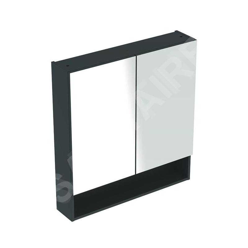 Geberit Selnova Square - Armoire de toilette 850x788x175 mm, 2 portes, gris velouté mat 501.269.00.1 Geberit Selnova Square - Armoire de toilette 850x788x175 mm, 2 portes, gris velouté mat 501.269.00.1