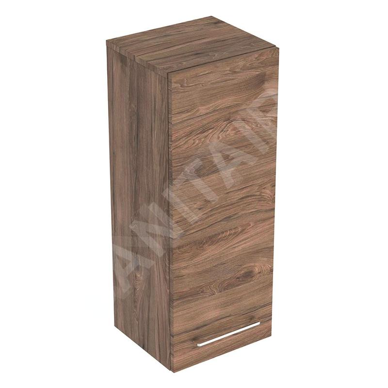 Geberit Selnova Square - Meuble latéral haut 850x330x297 mm, 1 porte, noyer hickory 501.278.00.1