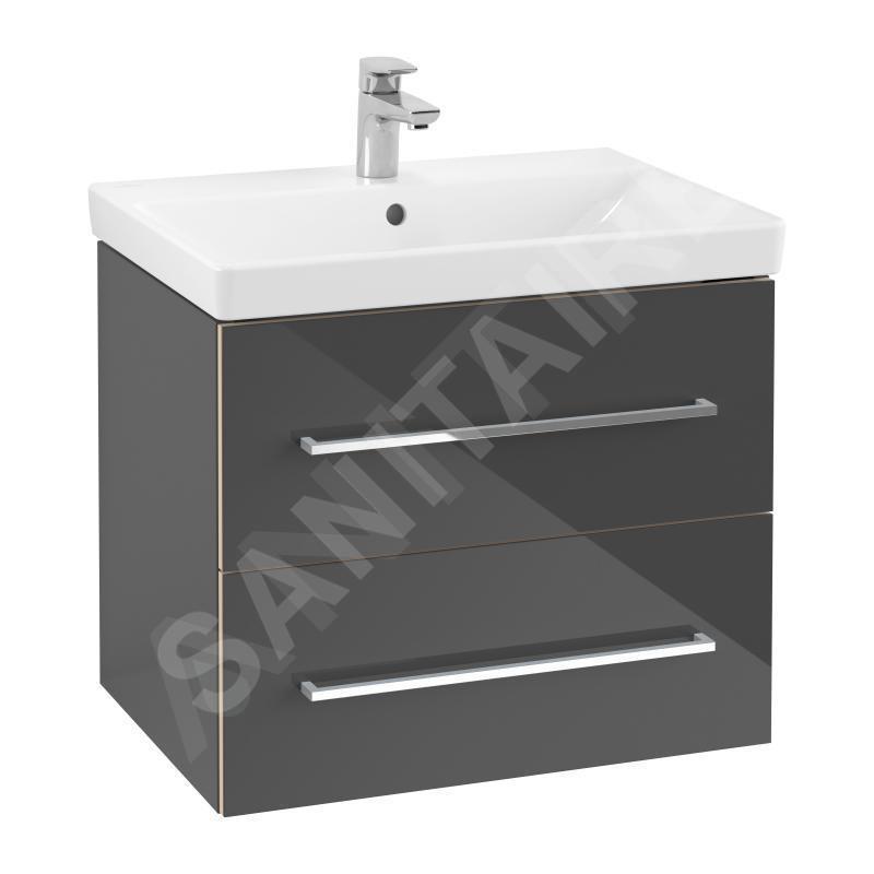 Villeroy & Boch Avento - Meuble-vasque, 630x514x452 mm, 2 tiroirs, Crystal Grey A89000B1 Villeroy & Boch Avento - Meuble-vasque, 630x514x452 mm, 2 tiroirs, Crystal Grey A89000B1