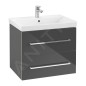 Villeroy & Boch Avento - Meuble-vasque, 630x514x452 mm, 2 tiroirs, Crystal Grey A89000B1 Villeroy & Boch Avento - Meuble-vasque, 630x514x452 mm, 2 tiroirs, Crystal Grey A89000B1