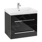 Villeroy & Boch Avento - Meuble-vasque, 630x514x452 mm, 2 tiroirs, Crystal Black A89000B3 Villeroy & Boch Avento - Meuble-vasque, 630x514x452 mm, 2 tiroirs, Crystal Black A89000B3