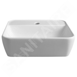 Sapho Tuje - Lavabo à poser 46x42 mm, sans trop-plein, trou pour robinet, blanc TU0217
