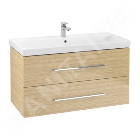Villeroy & Boch Avento - Meuble-vasque, 980x514x452 mm, 2 tiroirs, Nordic Oak A89200VJ