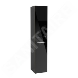 Villeroy & Boch Avento - Armoire, 350x1760x372 mm, 2 portes, Crystal Black A89400B3