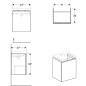 Geberit Acanto - Meuble sous lave-mains 450 mm, noir 500.608.16.1 Geberit Acanto - Meuble sous lave-mains 450 mm, noir 500.608.16.1
