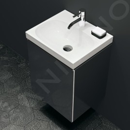 Geberit Acanto - Meuble sous lave-mains 450 mm, noir 500.608.16.1