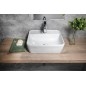 Sapho Tuje - Lavabo à poser 46x42 mm, sans trop-plein, trou pour robinet, blanc TU0217
