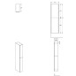 Geberit Acanto - Colonne haute 1730x220 mm, deux tiroirs, lave 500.638.JK.2