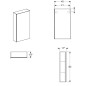 Geberit Acanto - Armoire suspendue 450x820 mm avec miroir intérieur, lave 500.639.JK.2 Geberit Acanto - Armoire suspendue 450x820 mm avec miroir intérieur, lave 500.639.JK.2