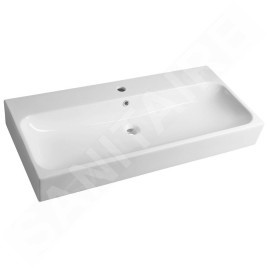 Sapho Toridi - Lavabo 101x47 cm, avec trop-plein, trou pour robinetterie, blanc TU0221