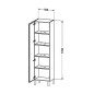 Duravit L-Cube - Armoire 1760x500x363 mm, gauche, blanc brilant LC1181L2222