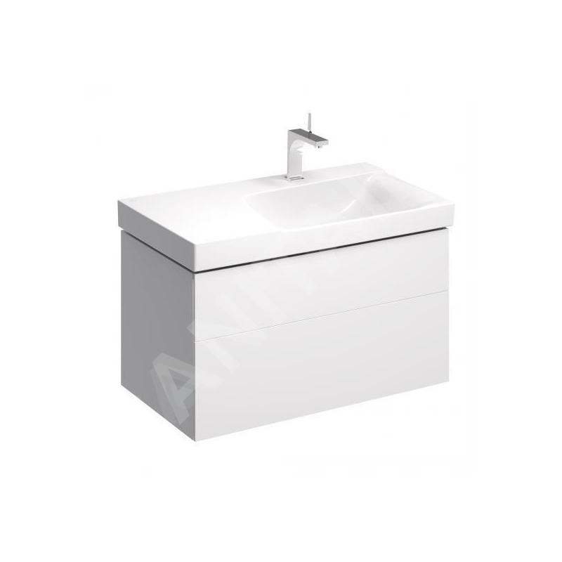 Geberit Xeno 2 - Meuble sous lavabo 900 mm avec plage de dépose, tiroir avec luminaire LED, blanc poli 500.516.01.1 Geberit Xeno 2 - Meuble sous lavabo 900 mm avec plage de dépose, tiroir avec luminaire LED, blanc poli 500.516.01.1