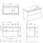 Geberit Xeno 2 - Meuble sous lavabo 900 mm avec plage de dépose, tiroir avec luminaire LED, blanc poli 500.516.01.1 Geberit Xeno 2 - Meuble sous lavabo 900 mm avec plage de dépose, tiroir avec luminaire LED, blanc poli 500.516.01.1