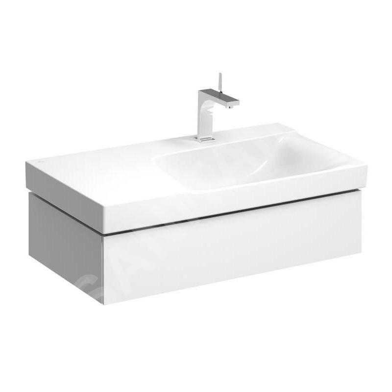 Geberit Xeno 2 - Meuble sous lavabo 900 mm avec plage de dépose, tiroir avec luminaire LED, blanc poli 500.514.01.1 Geberit Xeno 2 - Meuble sous lavabo 900 mm avec plage de dépose, tiroir avec luminaire LED, blanc poli 500.514.01.1