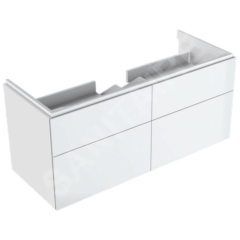 Geberit Xeno 2 - Meuble sous lavabo 1200 mm avec luminaire LED, 4 tiroirs, blanc poli 500.518.01.1 Geberit Xeno 2 - Meuble sous lavabo 1200 mm avec luminaire LED, 4 tiroirs, blanc poli 500.518.01.1