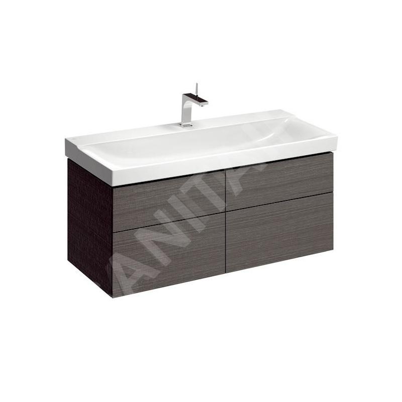 Geberit Xeno 2 - Meuble sous lavabo 1200 mm avec luminaire LED, 4 tiroirs, gris 500.518.43.1 Geberit Xeno 2 - Meuble sous lavabo 1200 mm avec luminaire LED, 4 tiroirs, gris 500.518.43.1