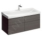 Geberit Xeno 2 - Meuble sous lavabo 1200 mm avec luminaire LED, 4 tiroirs, gris 500.518.43.1 Geberit Xeno 2 - Meuble sous lavabo 1200 mm avec luminaire LED, 4 tiroirs, gris 500.518.43.1