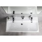 Sapho Toridi - Double-lavabo, 101x47 cm, avec trop-plein, 2 trous pour robinetterie, blanc TU0222 Sapho Toridi - Double-lavabo, 101x47 cm, avec trop-plein, 2 trous pour robinetterie, blanc TU0222