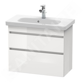 Duravit DuraStyle - Meuble sous lavabo Compact 610x730x368 mm, 2 tiroirs, blanc brillant DS649902222