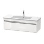 Duravit Ketho - Meuble sous lavabo 410x1200x475 mm, 1 tiroir, blanc brillant KT642102222 Duravit Ketho - Meuble sous lavabo 410x1200x475 mm, 1 tiroir, blanc brillant KT642102222