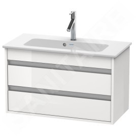 Duravit Ketho - Meuble sous lavabo 480x800x385 mm, deux tiroirs, blanc brillant KT645302222
