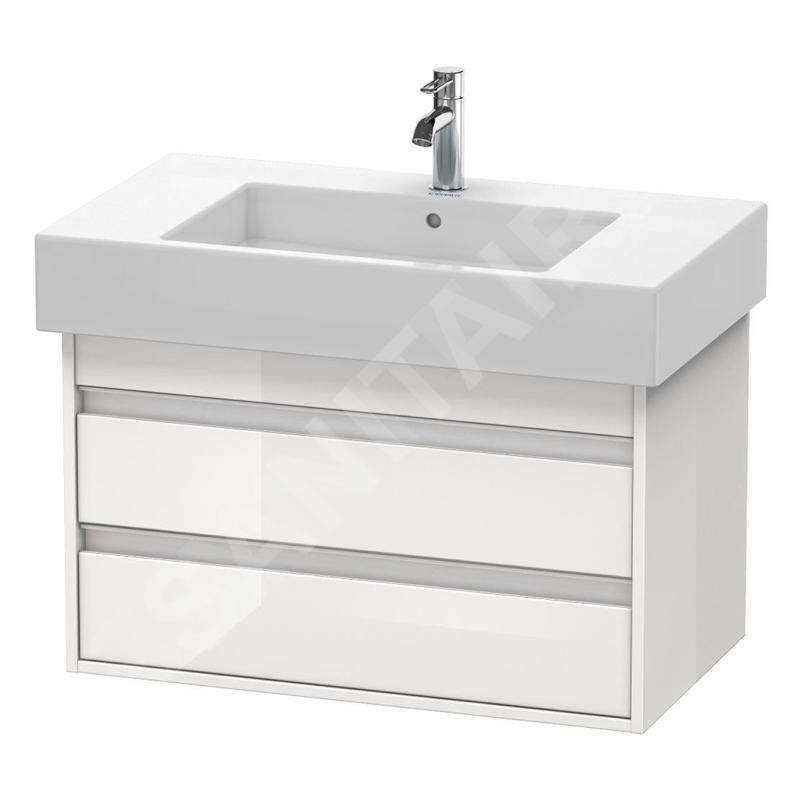 Duravit Ketho - Meuble sous lavabo 480x800x455 mm, 2 tiroirs, blanc brillant KT664002222 Duravit Ketho - Meuble sous lavabo 480x800x455 mm, 2 tiroirs, blanc brillant KT664002222
