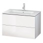 Duravit L-Cube - Meuble sous lavabo 550x820x481 mm, 2 tiroirs, blanc brillant LC624102222 Duravit L-Cube - Meuble sous lavabo 550x820x481 mm, 2 tiroirs, blanc brillant LC624102222