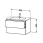 Duravit L-Cube - Meuble sous lavabo 550x820x481 mm, 2 tiroirs, blanc brillant LC624102222 Duravit L-Cube - Meuble sous lavabo 550x820x481 mm, 2 tiroirs, blanc brillant LC624102222